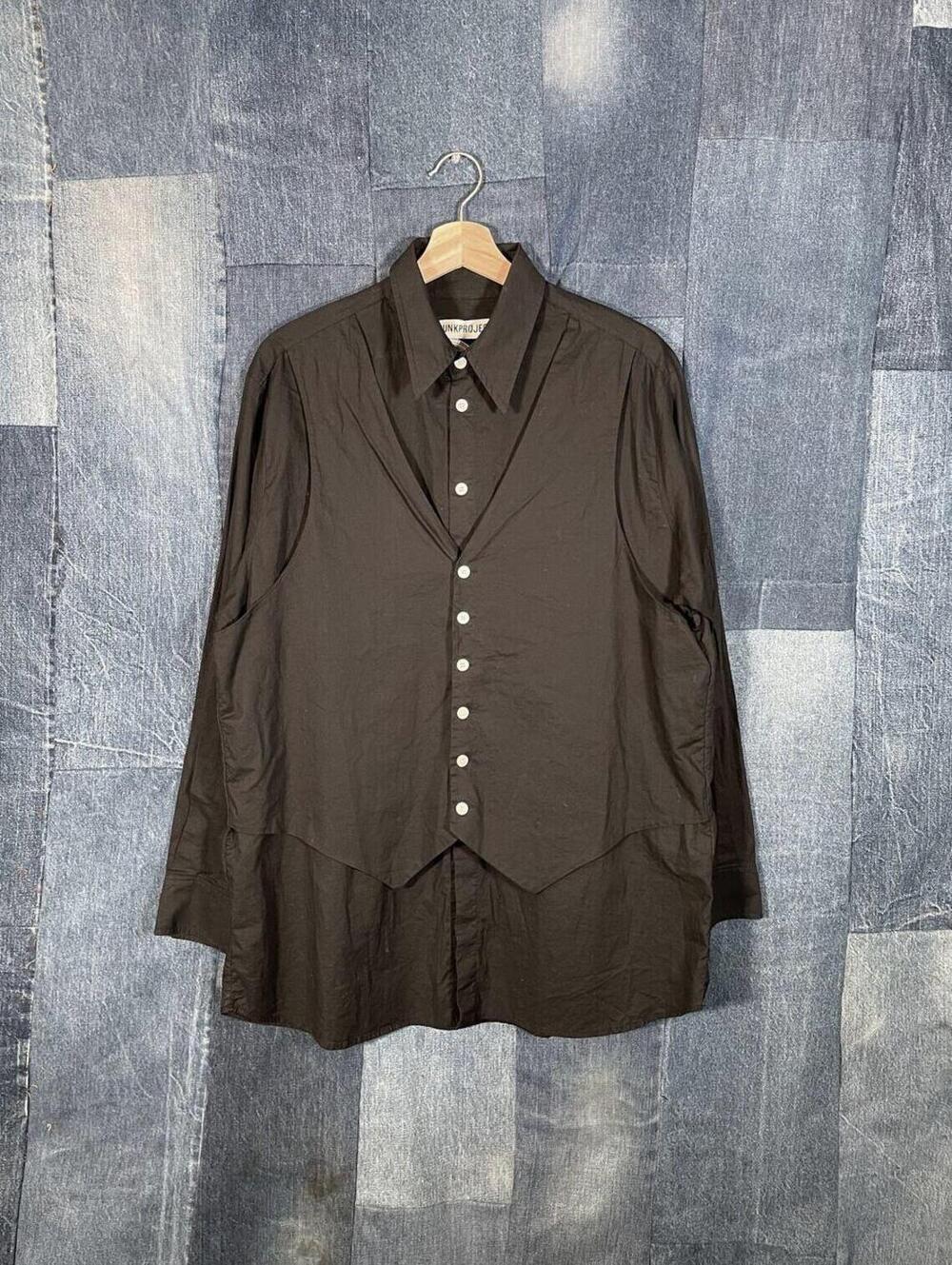 Trunkproject Vest Over Dress Shirt Button Up size L 23X32
